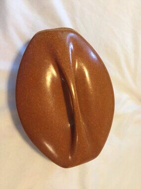 MCM Vintage Raymor By Roseville Pottery Covered Terracotta Dish #156 USA 6.5" x